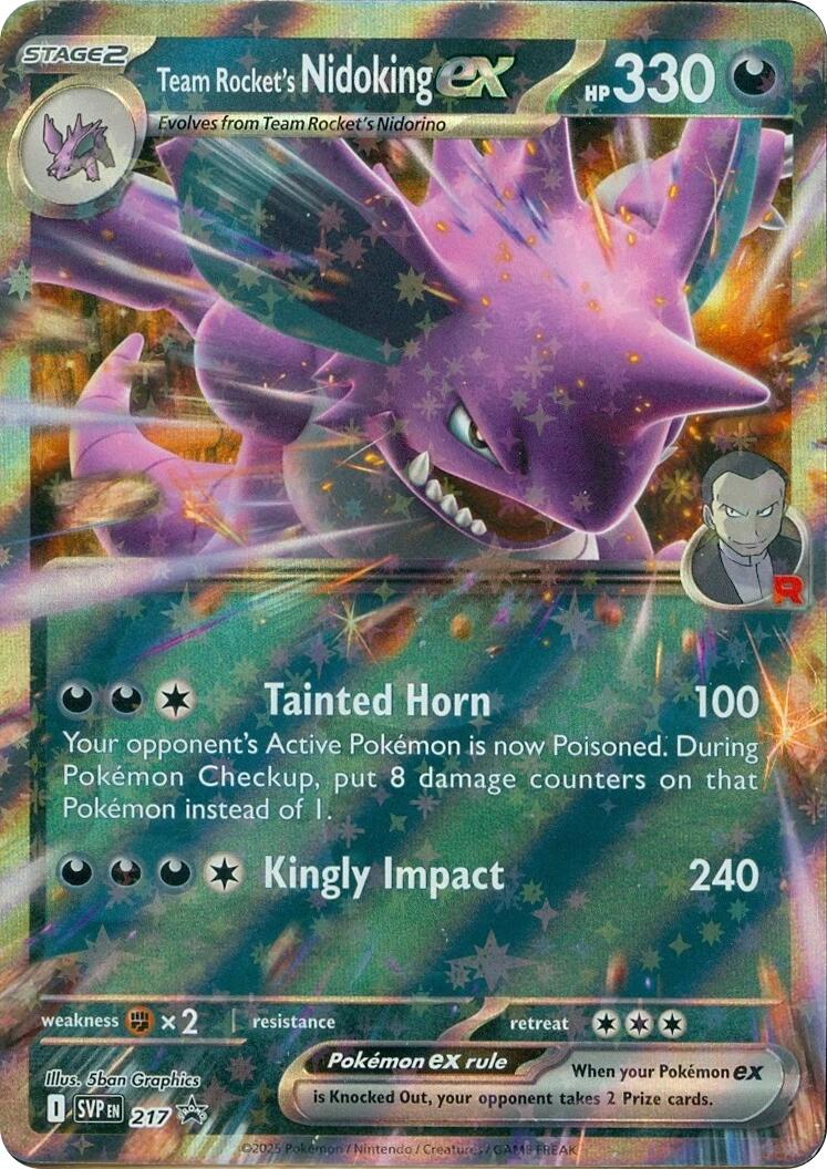 Team Rocket's Nidoking ex (217) [Scarlet & Violet: Black Star Promos] | Total Play