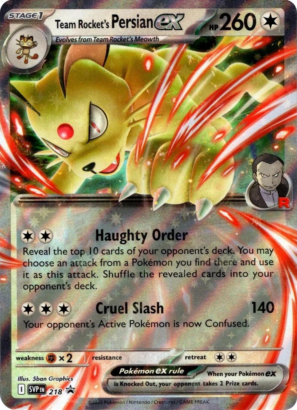 Team Rocket's Persian ex (218) [Scarlet & Violet: Black Star Promos] | Total Play