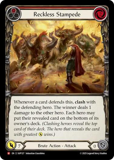 Reckless Stampede [SUP127] (Super Slam)  Rainbow Foil | Total Play