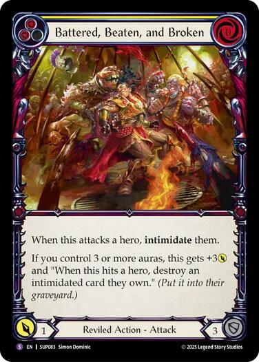 Battered, Beaten, and Broken [SUP083] (Super Slam)  Rainbow Foil | Total Play