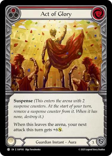 Act of Glory (Red) [SUP195] (Super Slam)  Rainbow Foil | Total Play