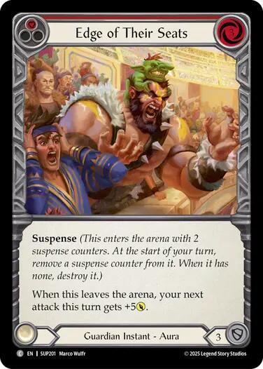 Edge of Their Seats (Red) [SUP201] (Super Slam)  Rainbow Foil | Total Play