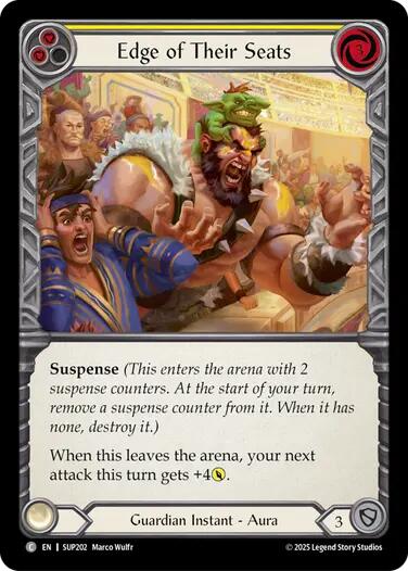Edge of Their Seats (Yellow) [SUP202] (Super Slam)  Rainbow Foil | Total Play