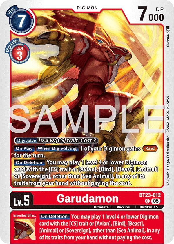 Garudamon [BT23-012] [Hackers' Slumber] | Total Play