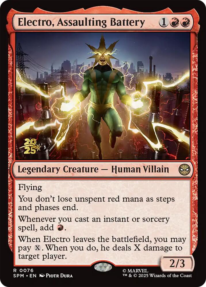 Electro, Assaulting Battery [Marvel's Spider-Man Prerelease Promos] | Total Play