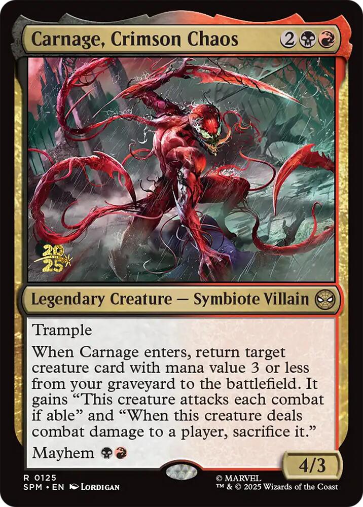 Carnage, Crimson Chaos [Marvel's Spider-Man Prerelease Promos] | Total Play