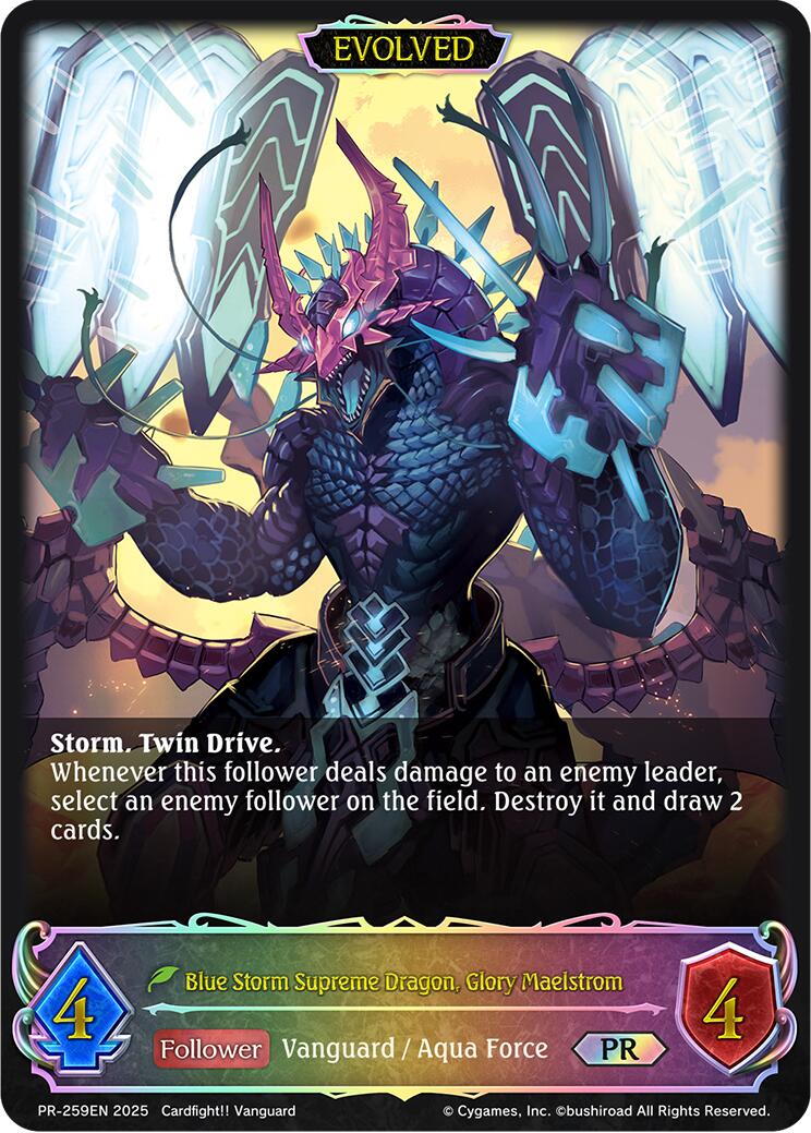 Blue Storm Supreme Dragon, Glory Maelstrom (Evolved) (PR-259EN 2025) [Promotional Cards] | Total Play