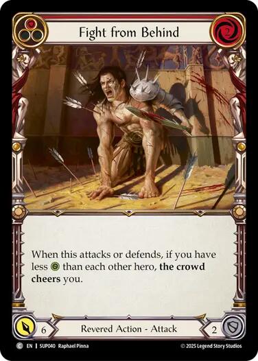 Fight from Behind (Red) [SUP040] (Super Slam)  Rainbow Foil | Total Play