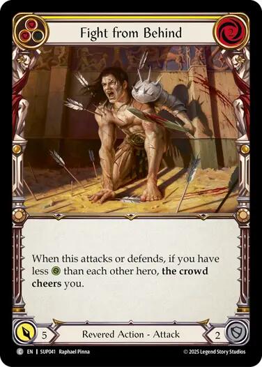 Fight from Behind (Yellow) [SUP041] (Super Slam)  Rainbow Foil | Total Play