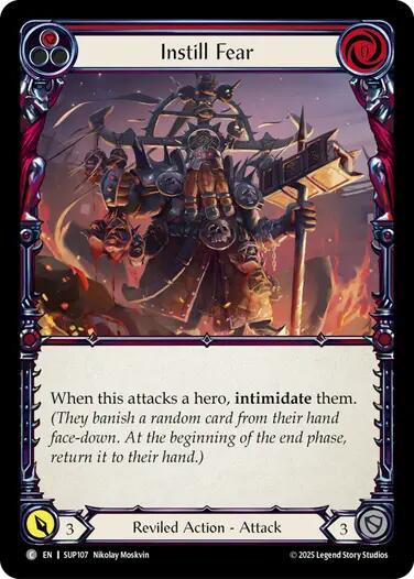 Instill Fear (Red) [SUP107] (Super Slam)  Rainbow Foil | Total Play