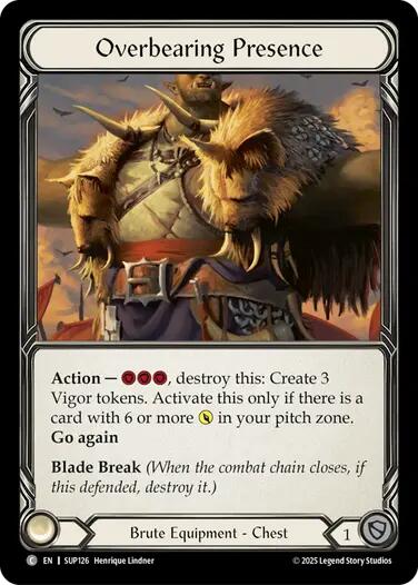 Overbearing Presence (Cold Foil) [SUP126] (Super Slam)  Cold Foil | Total Play