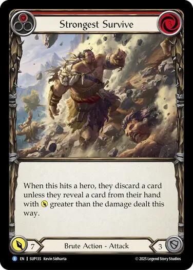 Strongest Survive (Red) [SUP135] (Super Slam)  Rainbow Foil | Total Play