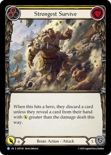 Strongest Survive (Yellow) [SUP136] (Super Slam)  Rainbow Foil | Total Play