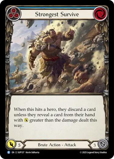 Strongest Survive (Blue) [SUP137] (Super Slam)  Rainbow Foil | Total Play
