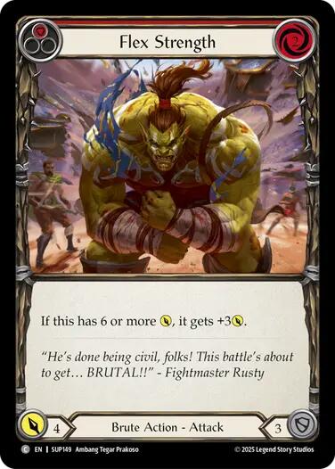 Flex Strength (Red) [SUP149] (Super Slam)  Rainbow Foil | Total Play