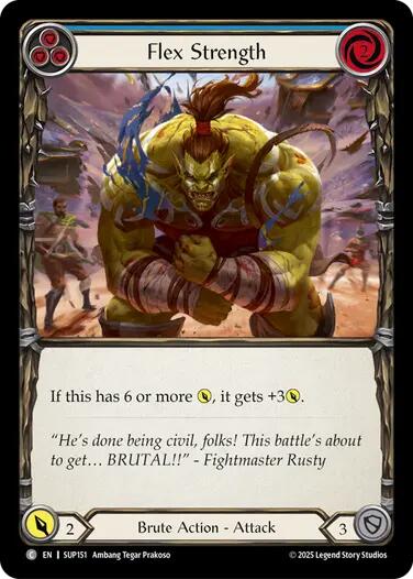 Flex Strength (Blue) [SUP151] (Super Slam)  Rainbow Foil | Total Play