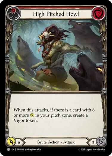 High Pitched Howl (Red) [SUP155] (Super Slam)  Rainbow Foil | Total Play