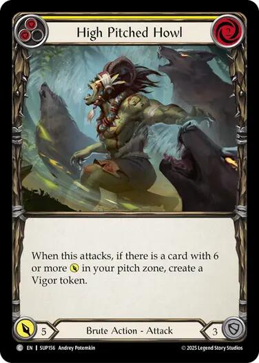 High Pitched Howl (Yellow) [SUP156] (Super Slam)  Rainbow Foil | Total Play