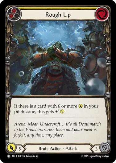 Rough Up (Yellow) [SUP159] (Super Slam)  Rainbow Foil | Total Play