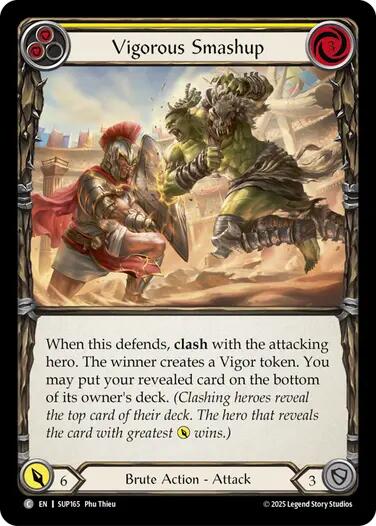 Vigorous Smashup (Yellow) [SUP165] (Super Slam)  Rainbow Foil | Total Play