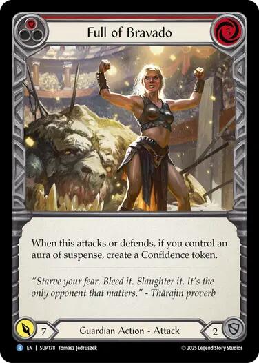 Full of Bravado (Red) [SUP178] (Super Slam)  Rainbow Foil | Total Play