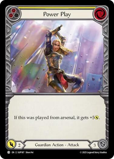 Power Play (Yellow) [SUP187] (Super Slam)  Rainbow Foil | Total Play