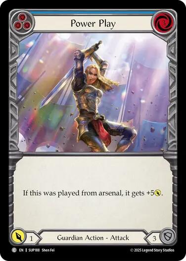 Power Play (Blue) [SUP188] (Super Slam)  Rainbow Foil | Total Play