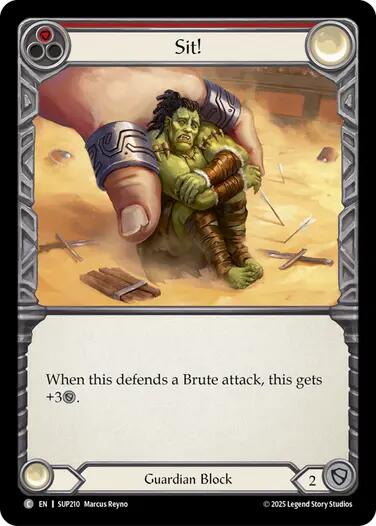 Sit! [SUP210] (Super Slam)  Rainbow Foil | Total Play