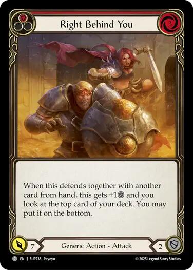 Right Behind You (Red) [SUP233] (Super Slam)  Rainbow Foil | Total Play