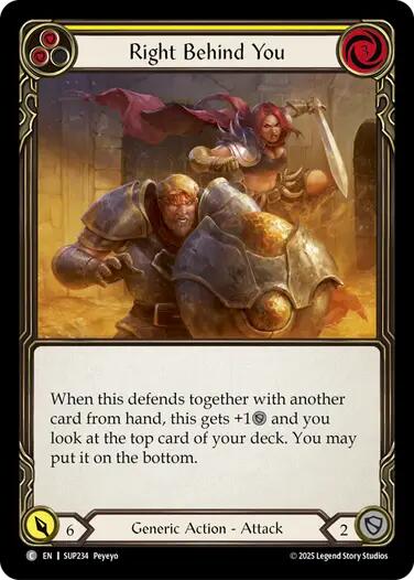 Right Behind You (Yellow) [SUP234] (Super Slam)  Rainbow Foil | Total Play