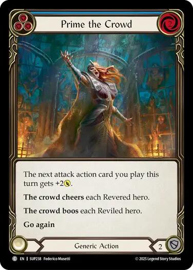 Prime the Crowd (Blue) [SUP238] (Super Slam)  Rainbow Foil | Total Play