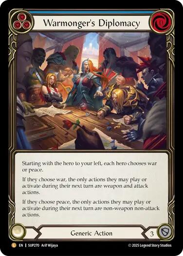 Warmonger's Diplomacy [SUP270] (Super Slam)  Rainbow Foil | Total Play