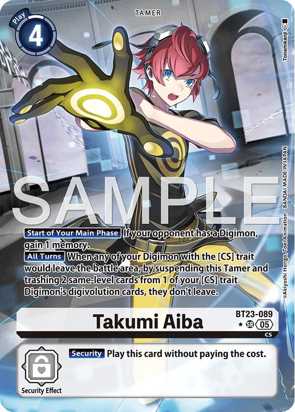 Takumi Aiba [BT23-089] (Alternate Art) [Hackers' Slumber] | Total Play
