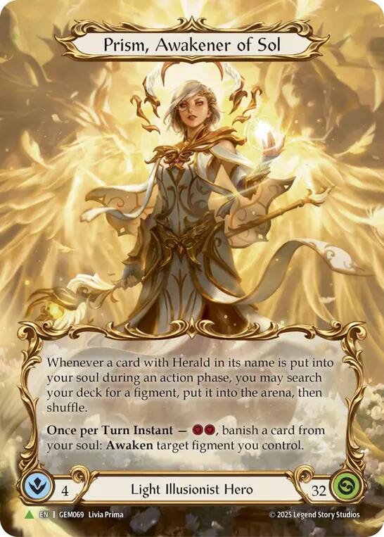 Prism, Awakener of Sol (Marvel Cold Foil) [GEM069] (GEM Pack 3)  Cold Foil | Total Play