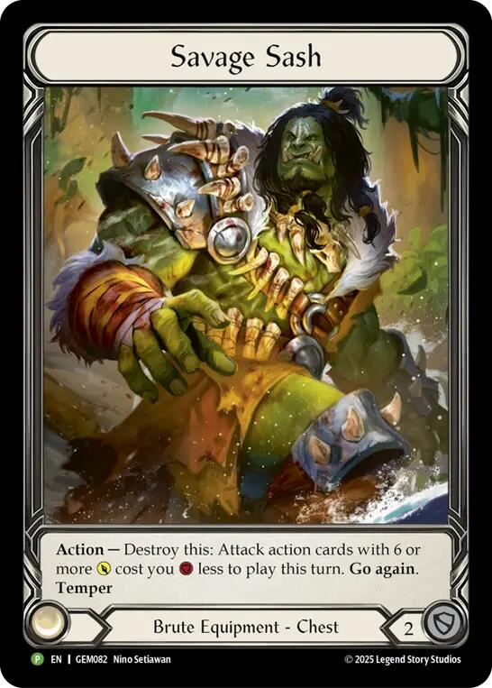 Savage Sash [GEM082] (GEM Pack 3)  Rainbow Foil | Total Play