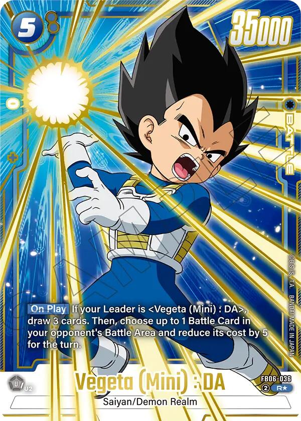 Vegeta (Mini) : DA - FB06-036 (Gold) [Fusion World Promotion Cards] | Total Play