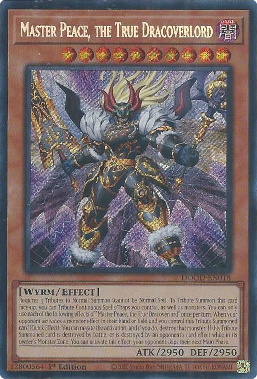 Master Peace, the True Dracoverlord [DOOD-EN018] Secret Rare | Total Play