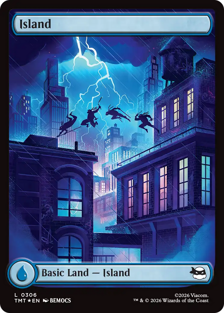 Island (0306) (Surge Foil) [Teenage Mutant Ninja Turtles] | Total Play
