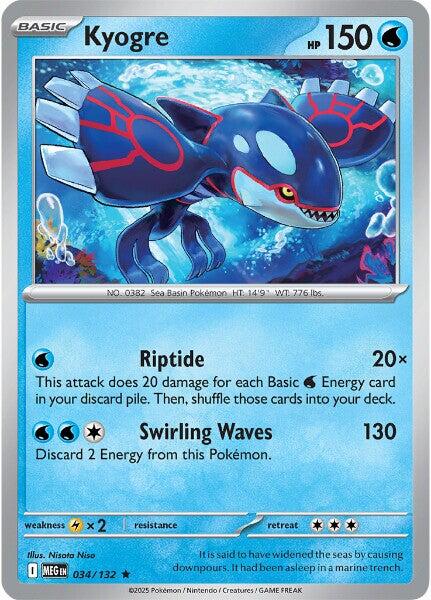 Kyogre (034/132) [Mega Evolutions: Base Set] | Total Play