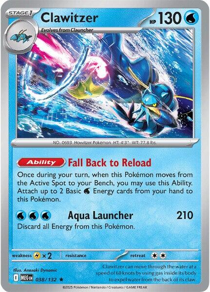 Clawitzer (038/132) [Mega Evolutions: Base Set] | Total Play