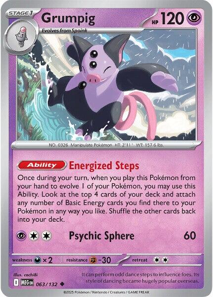 Grumpig (063/132) [Mega Evolutions: Base Set] | Total Play