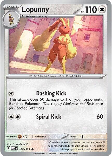 Lopunny (108/132) [Mega Evolution: Base Set] | Total Play