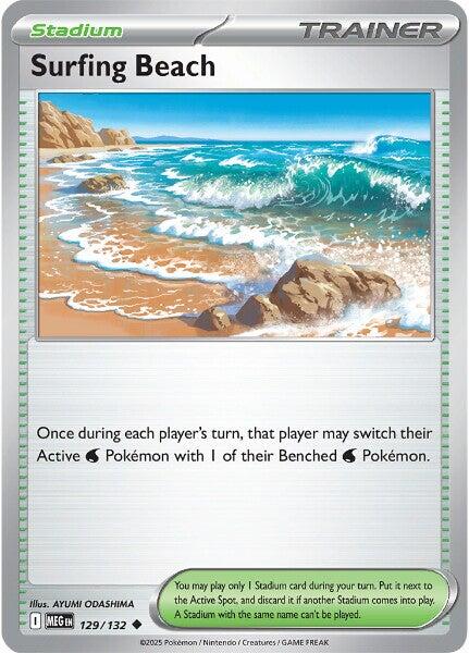 Surfing Beach (129/132) [Mega Evolution: Base Set] | Total Play
