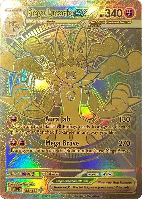 Mega Lucario ex (188/132) [Mega Evolutions: Base Set] | Total Play