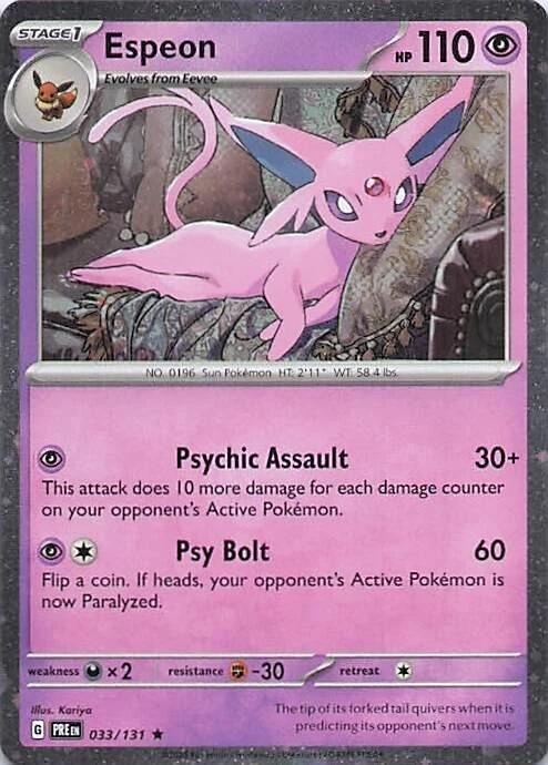 Espeon (033/131) (Cosmos Holo) [Miscellaneous Cards] | Total Play