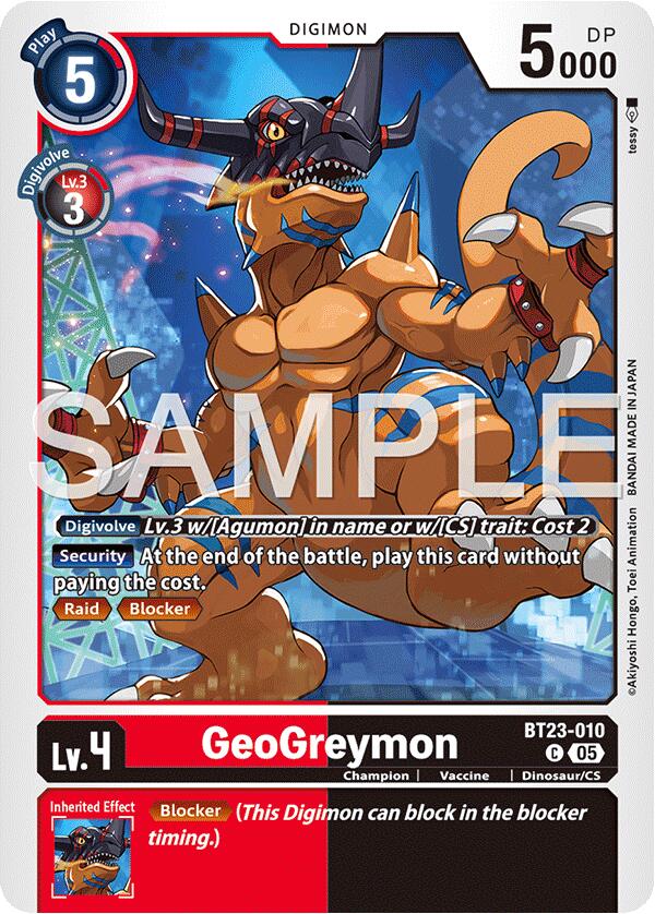 GeoGreymon [BT23-010] [Hackers' Slumber] | Total Play