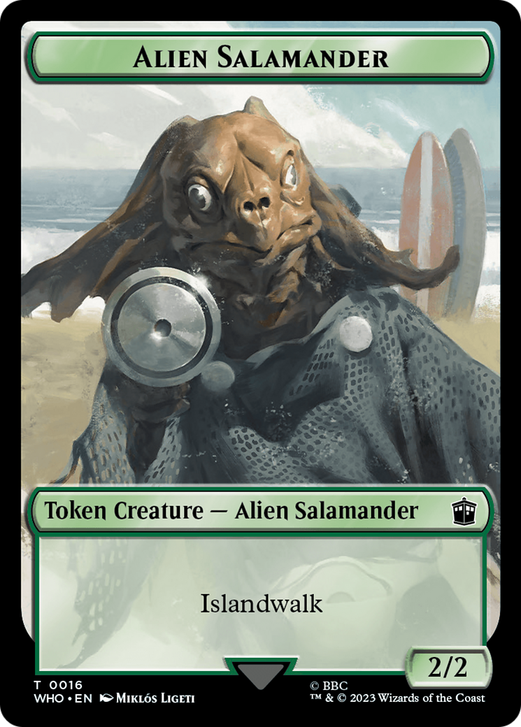 Alien Salamander // Alien Insect Double-Sided Token [Doctor Who Tokens] | Total Play