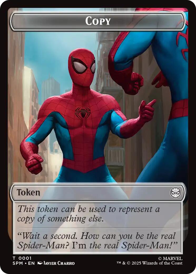 Copy // Human Citizen Double-Sided Token [Marvel's Spider-Man Tokens] | Total Play
