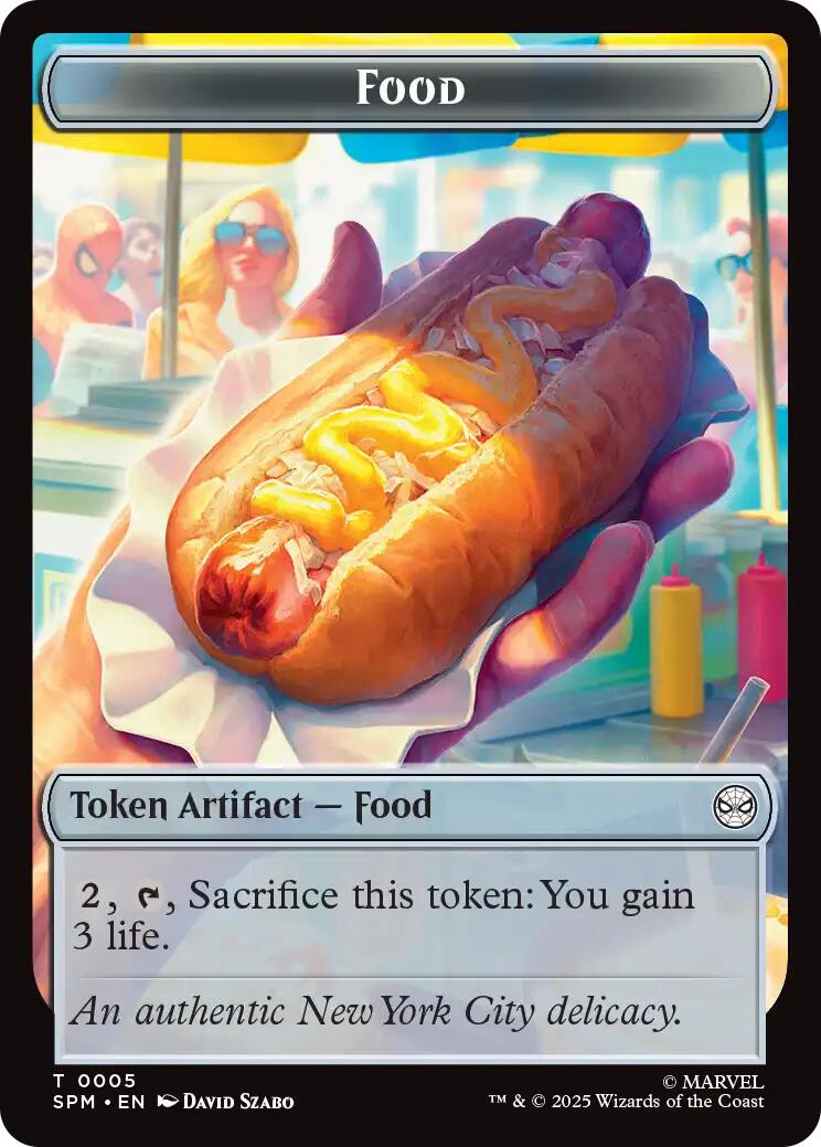 Food // Robot Double-Sided Token [Marvel's Spider-Man Tokens] | Total Play