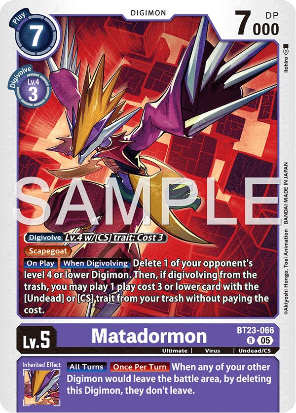 Matadormon [BT23-066] [Hackers' Slumber] | Total Play